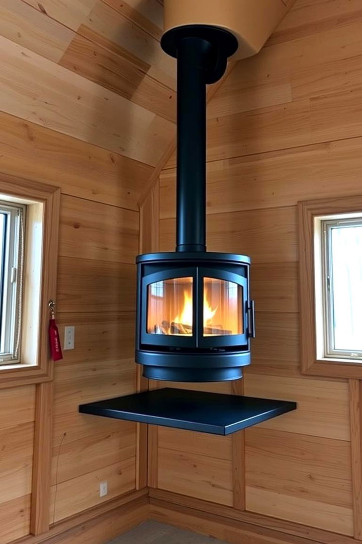 Floating Stove Design - 22 Cabin Fireplace Ideas