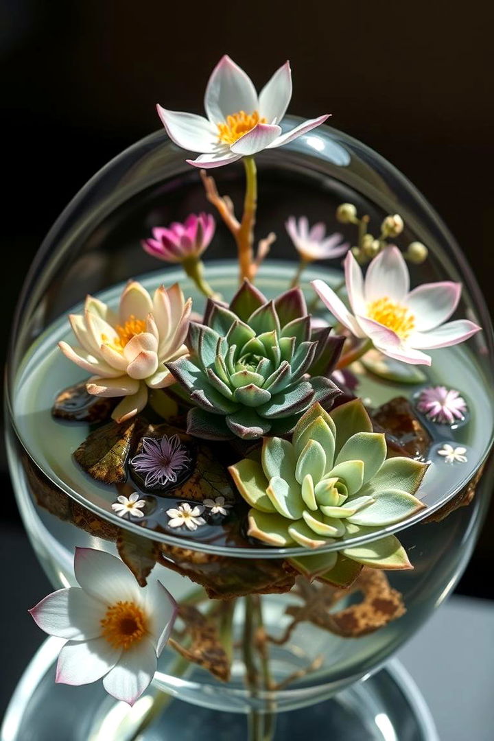 Floating Succulent Sculptures - 22 Floating Wedding Centerpiece Ideas