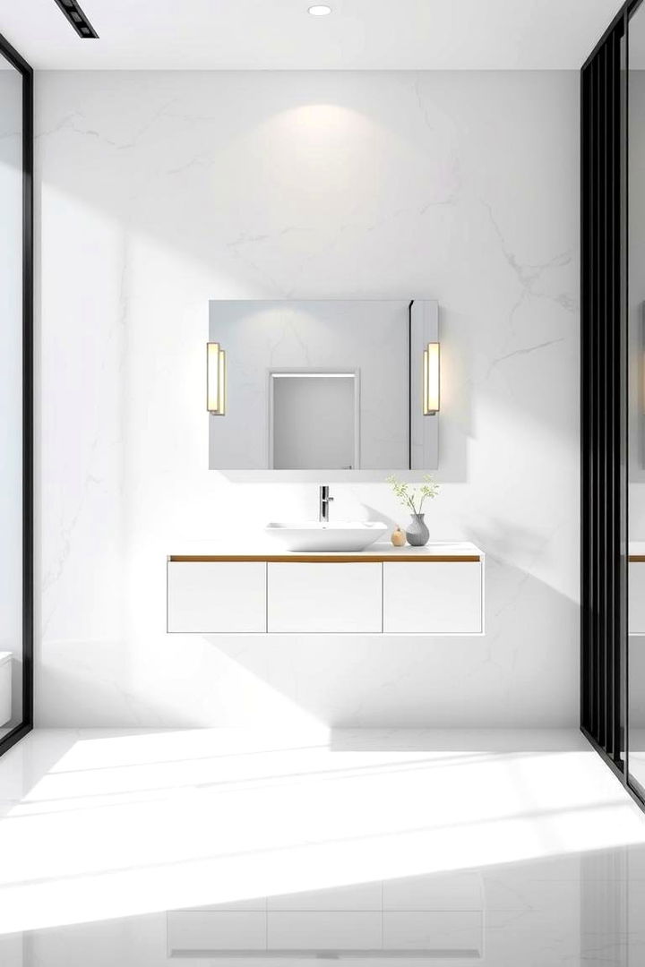 Floating Vanities - 22 Minimalist Bathroom Ideas