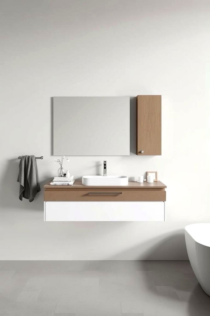 Floating Vanities for Sleek Space - 22 Bathroom Remodel Ideas