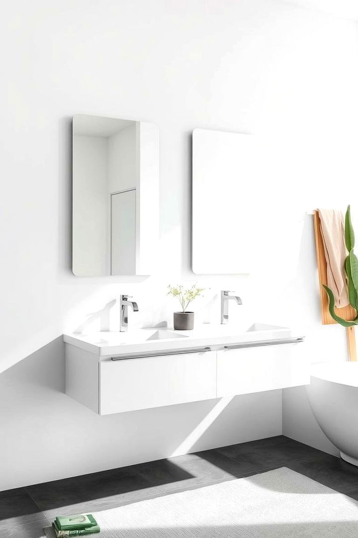 Floating Vanity Designs - 22 Double Vanity Bathroom Ideas