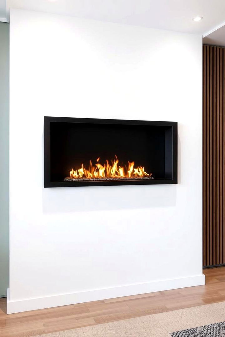 Floating Wall Mounted Design - 22 linear fireplace ideas