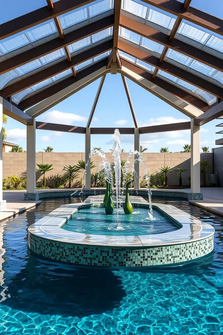 Floating Water Element Gazebo - 22 Pool Gazebo Ideas