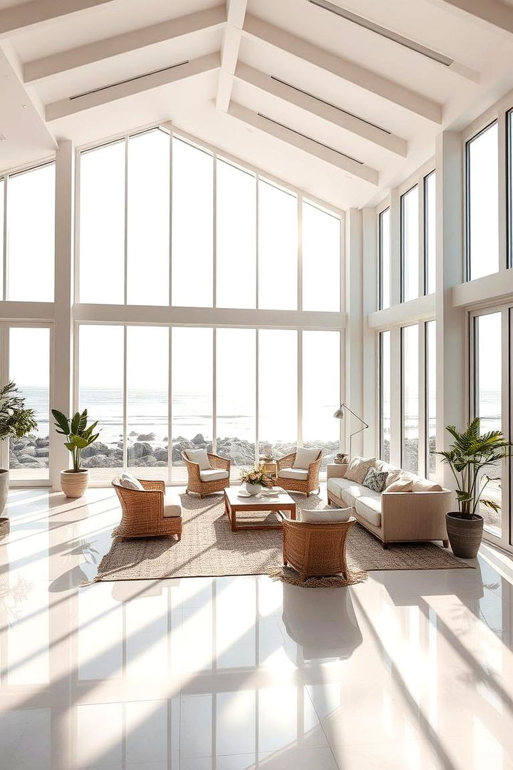 Flooding with Natural Light - 22 Hamptons Living Room Ideas