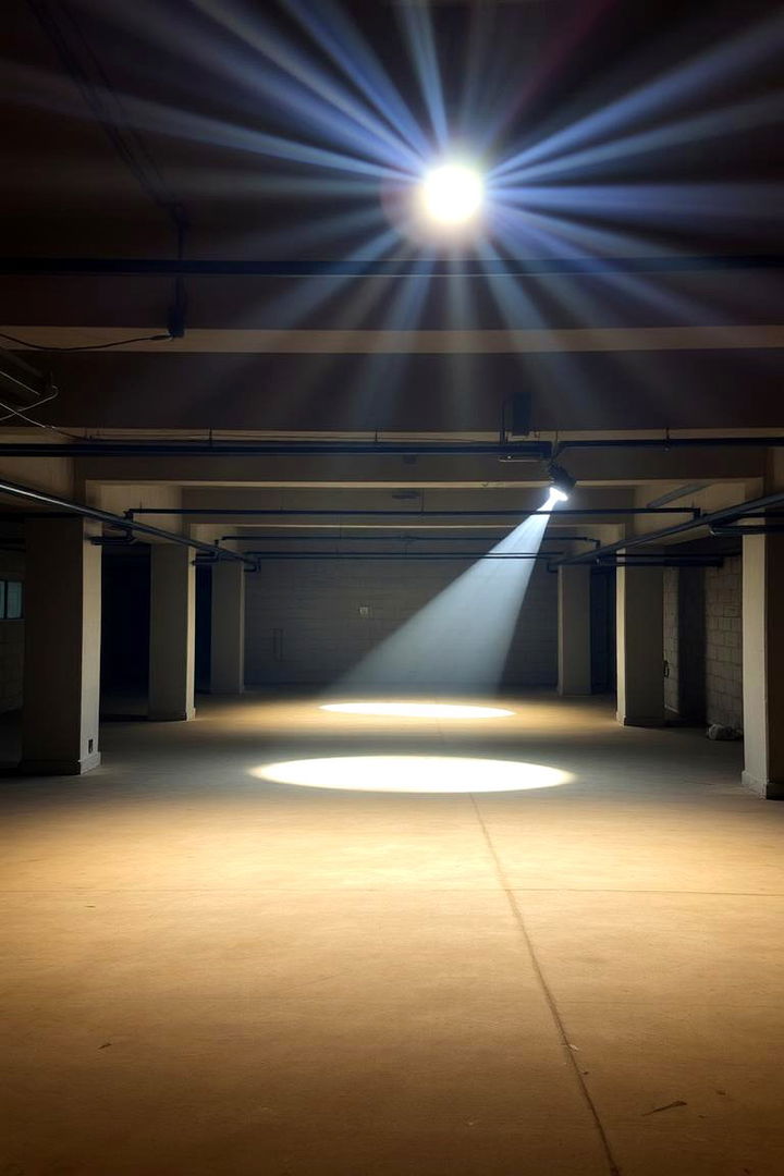 Floodlights to Accentuate Space - 22 Basement Lighting Ideas