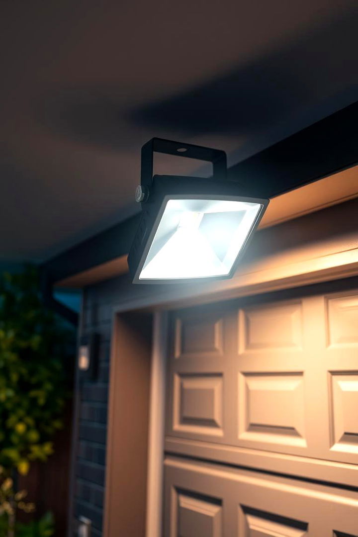 Floodlights with Adjustable Angles - 22 Exterior Garage Lighting Ideas