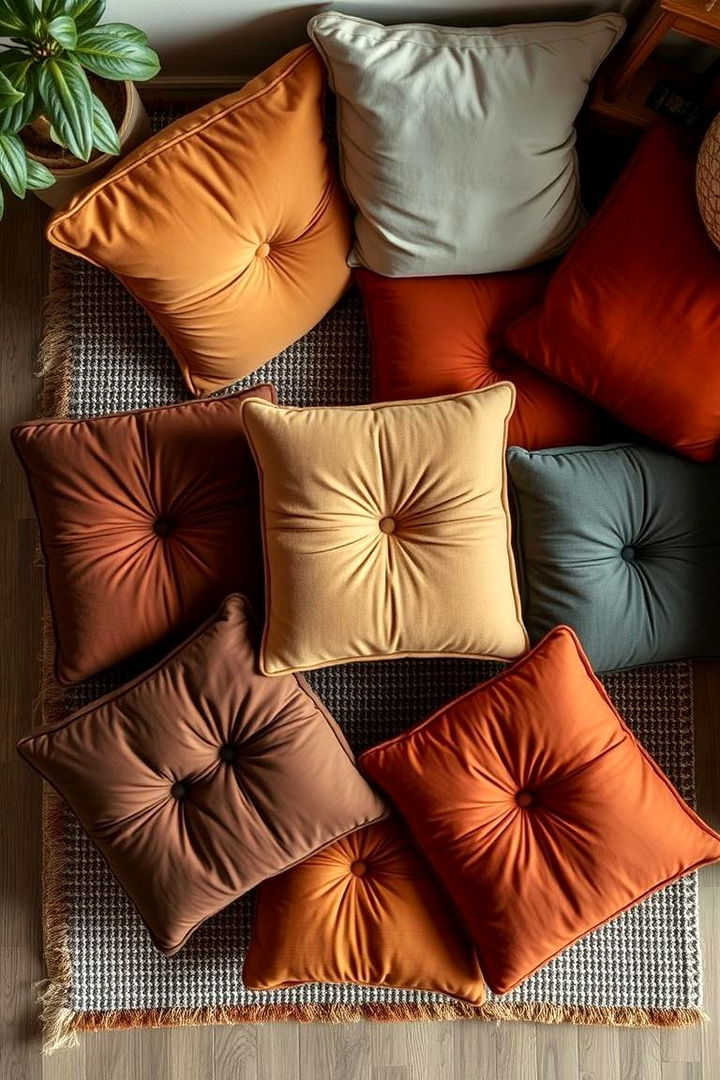 Floor Cushion Casual Nook - 22 Man Cave Seating Ideas