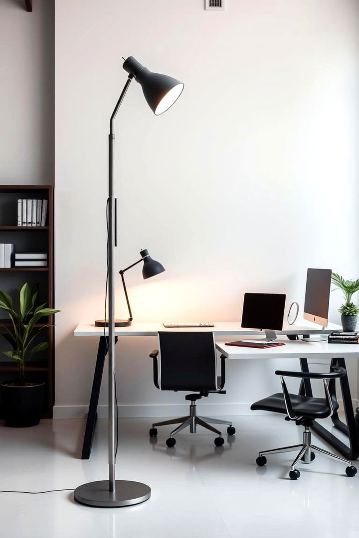 Floor Lamp Versatility - 22 Home Office Lighting Ideas