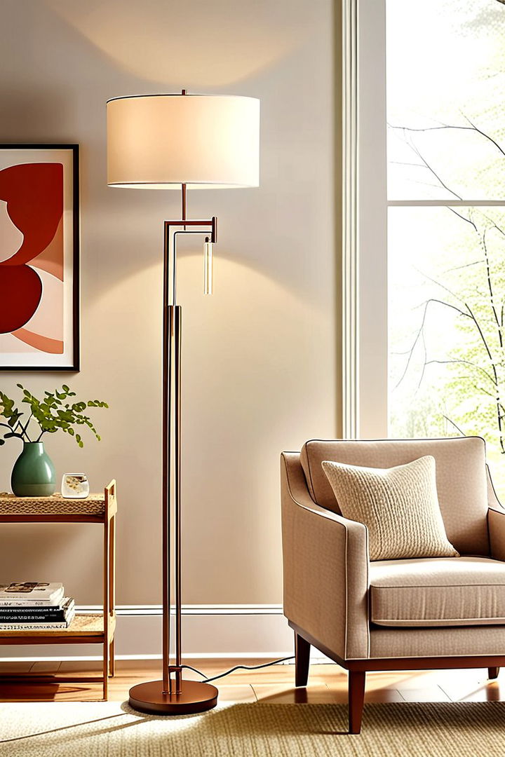 Floor Lamp with Adjustable Brightness - 22 Living Room Lighting Ideas