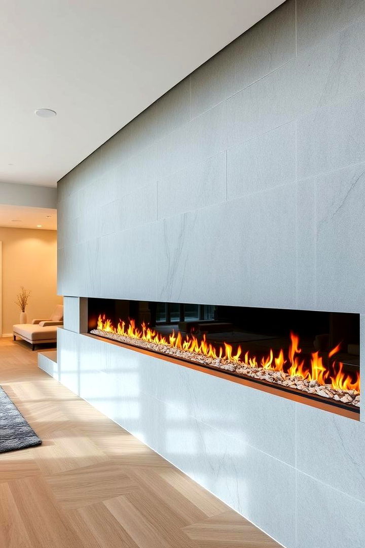 Floor To Ceiling Statement Piece - 22 linear fireplace ideas