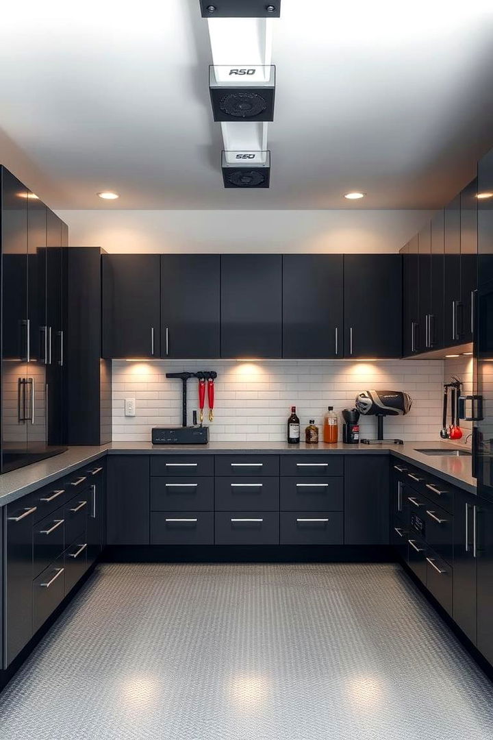 Floor to Ceiling Cabinets - 22 Garage Wall Ideas