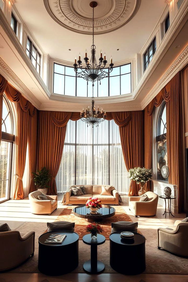 Floor to Ceiling Drapes for Grand Appeal - 22 Formal Living Room Ideas