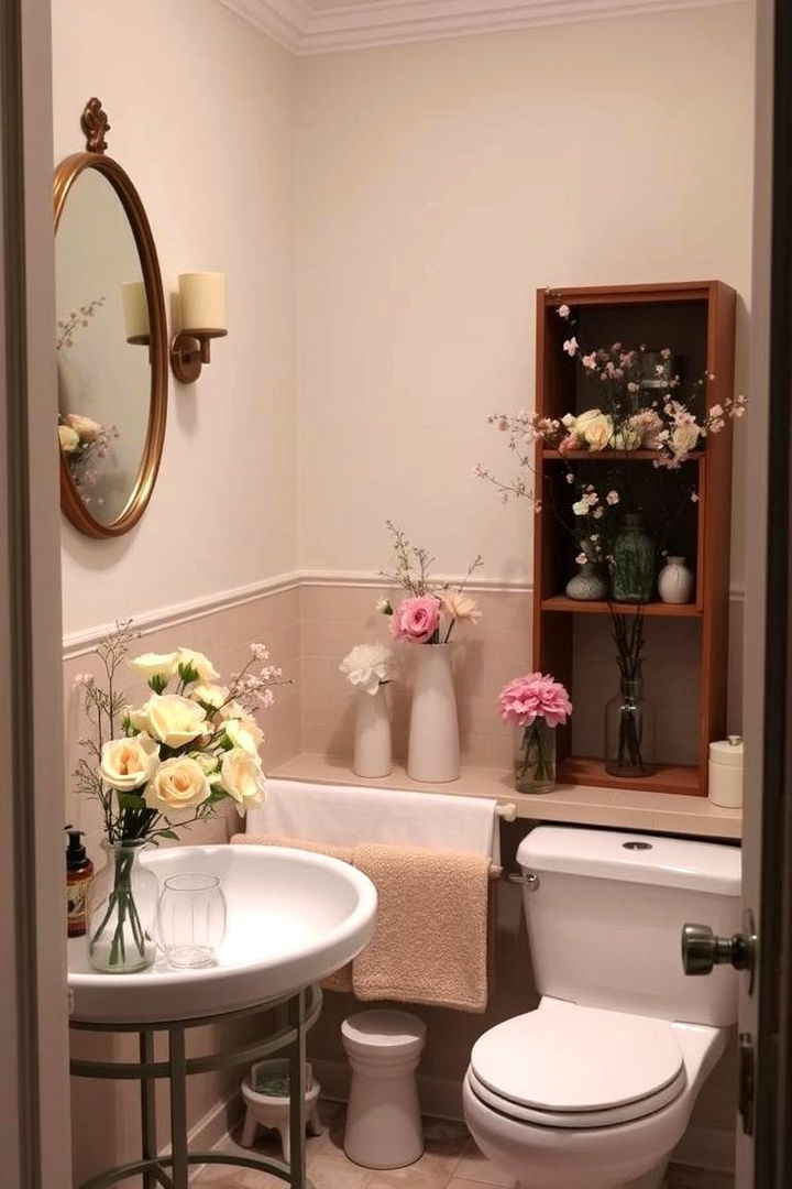 Floral Accents and Delicate Decor - 22 Romantic Bathroom Ideas