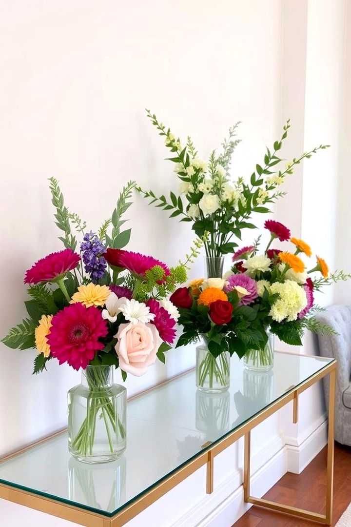 Floral Arrangements - 22 Console Table Decor Ideas