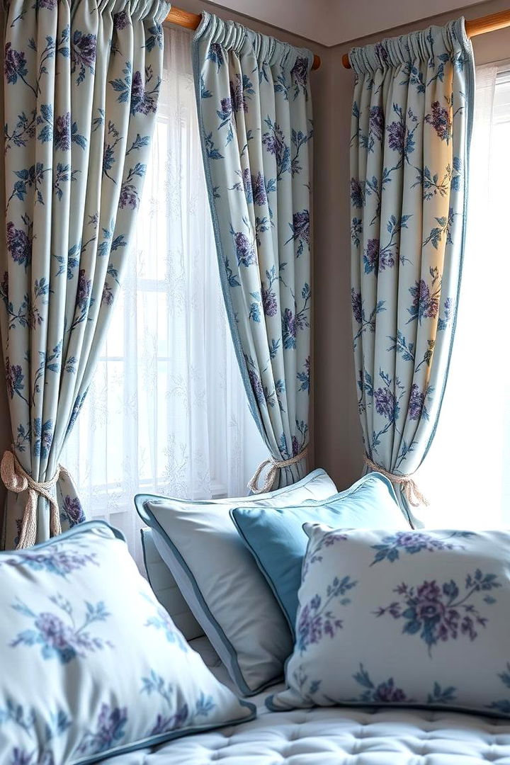 Floral Blue Fabrics - 22 Girls Blue Bedroom Ideas