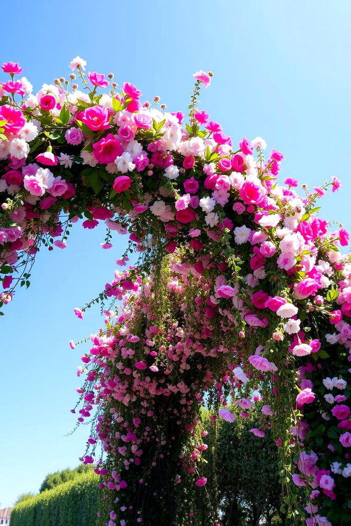 Floral Cascading Arch Design - 22 Garden Arch Ideas