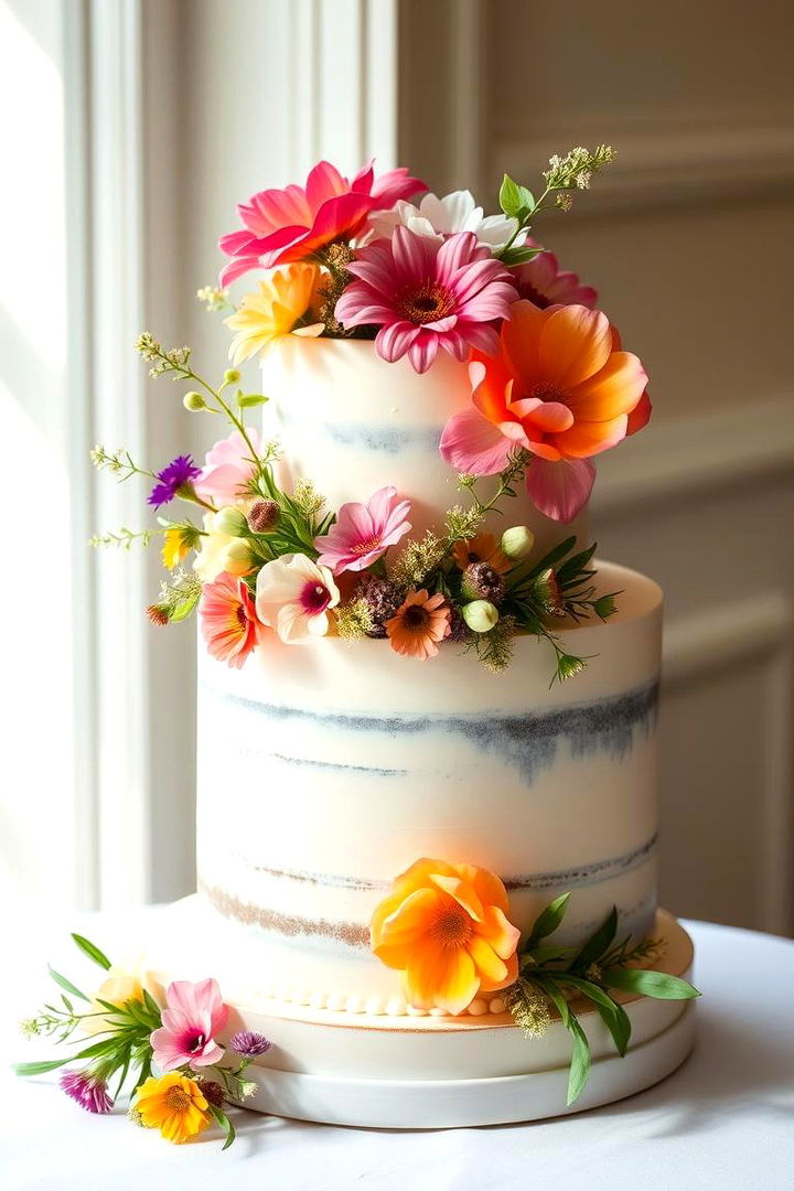 Floral Embellished Cake - Gorgeous Wedding Cake Ideas for Every Style and Theme