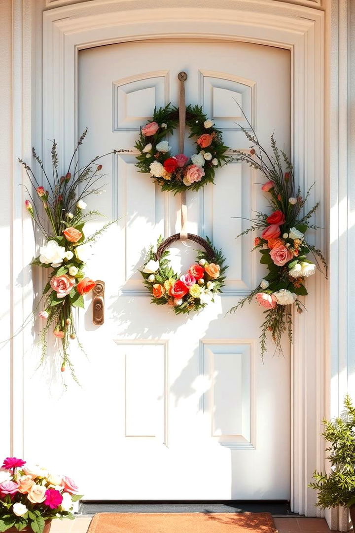 Floral Embellishments - 22 Front Door Decor Ideas