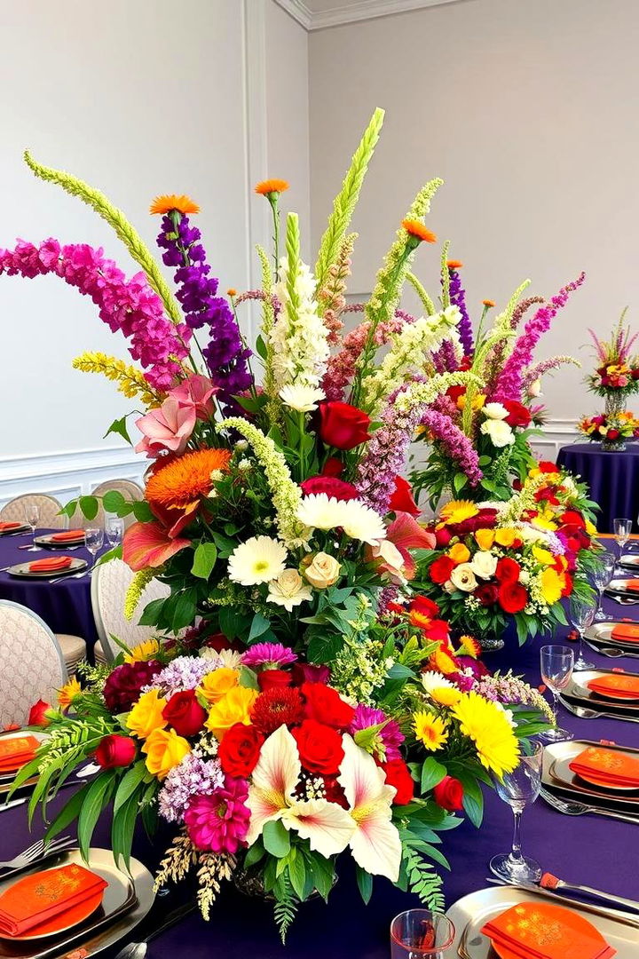 Floral Extravaganza Table Arrangements - 22 Round Table Decor Ideas