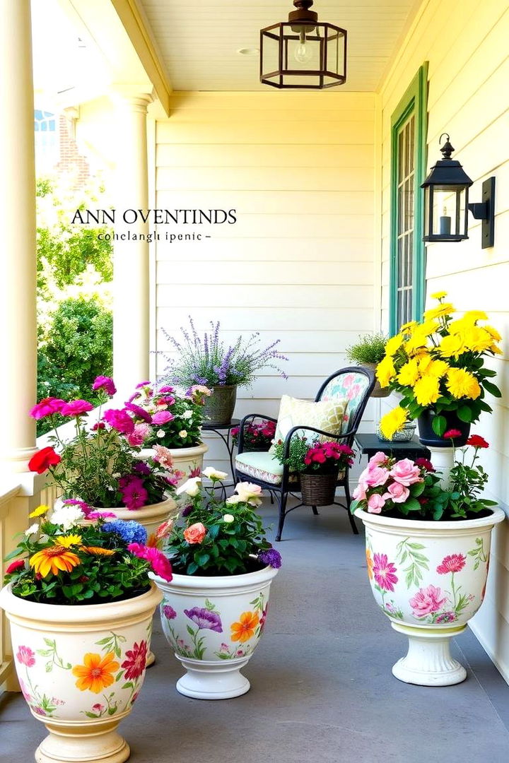 Floral Fantasy Side Porch - 22 Side Porch Ideas