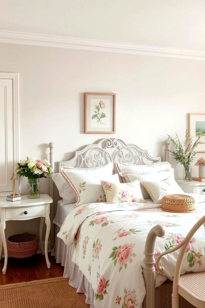 Floral French Garden Vibes - 22 Paris-themed Bedroom Ideas