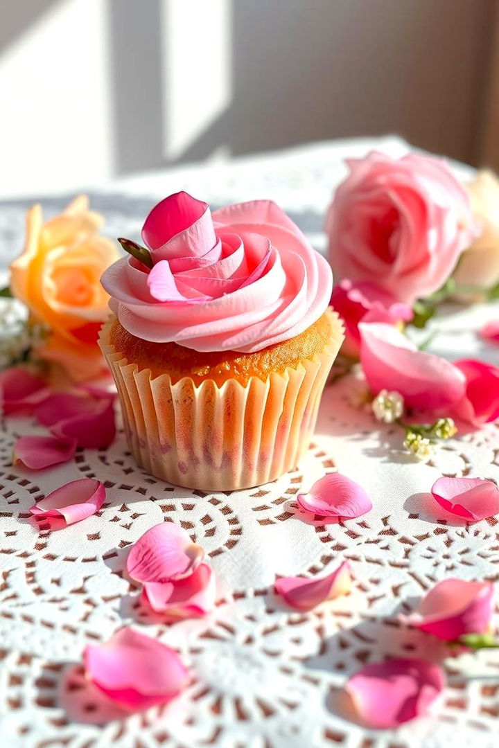 Floral Infusion Cupcakes with Rose Water - 22 Wedding Cupcake Ideas