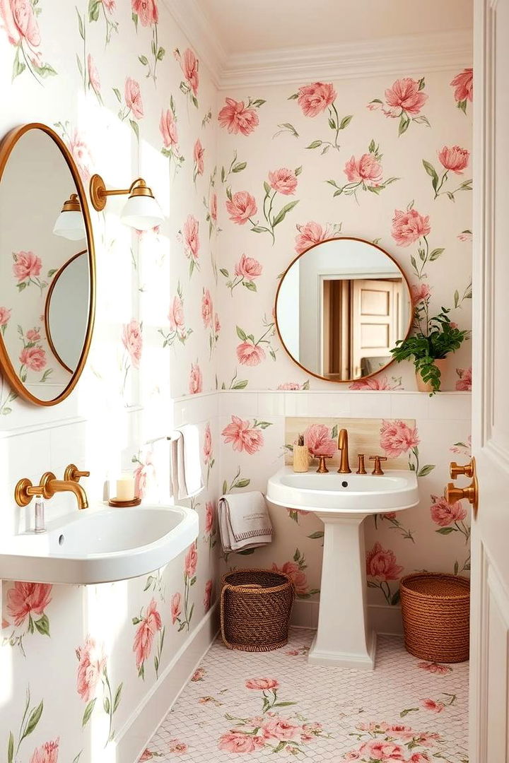 Floral Inspired Designs in Pink and Green - 22 Pink and Green Bathroom Design Ideas