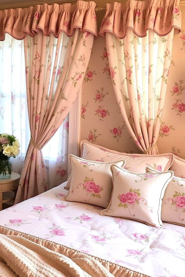 Floral Pattern Accents - 22 Shabby Chic Bedroom Ideas