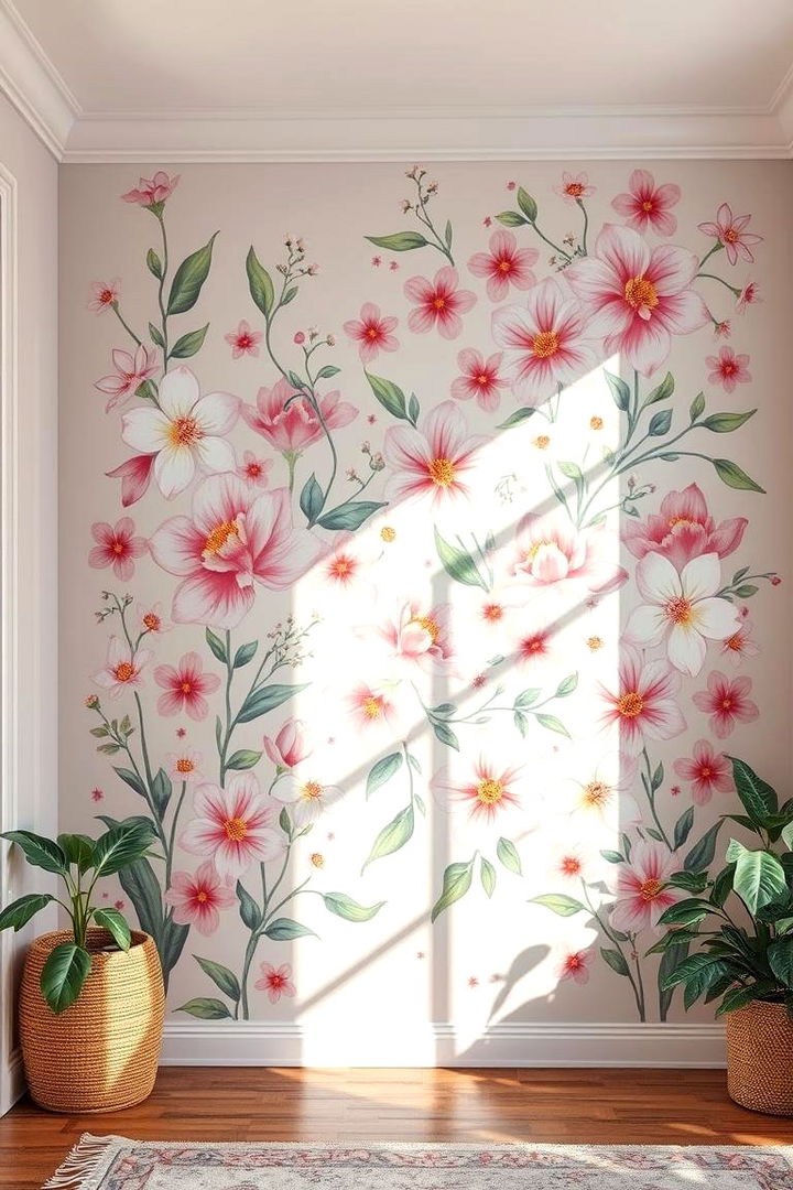 Floral Patterns - 22 Wall Painting Ideas of Any Room