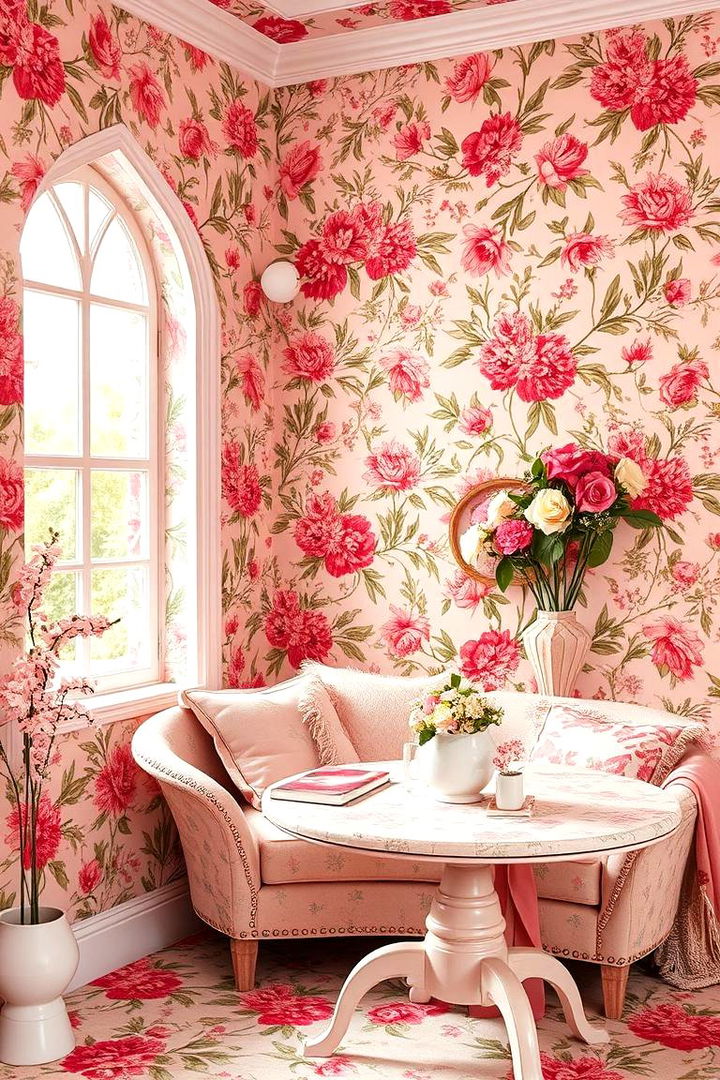 Floral Patterns and Blush Hues - 22 Blush Pink Bedroom Ideas