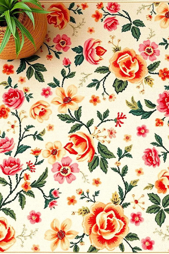 Floral Prints - 22 Boho Rug Ideas