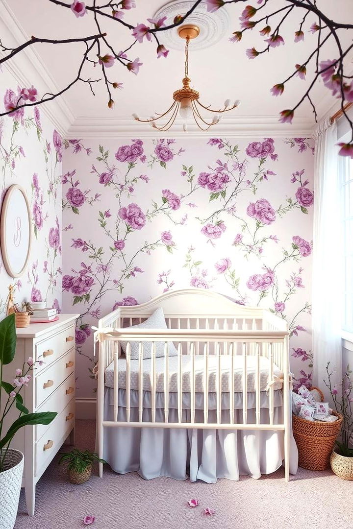 Floral Purple Wallpapers - 22 Purple Nursery Ideas