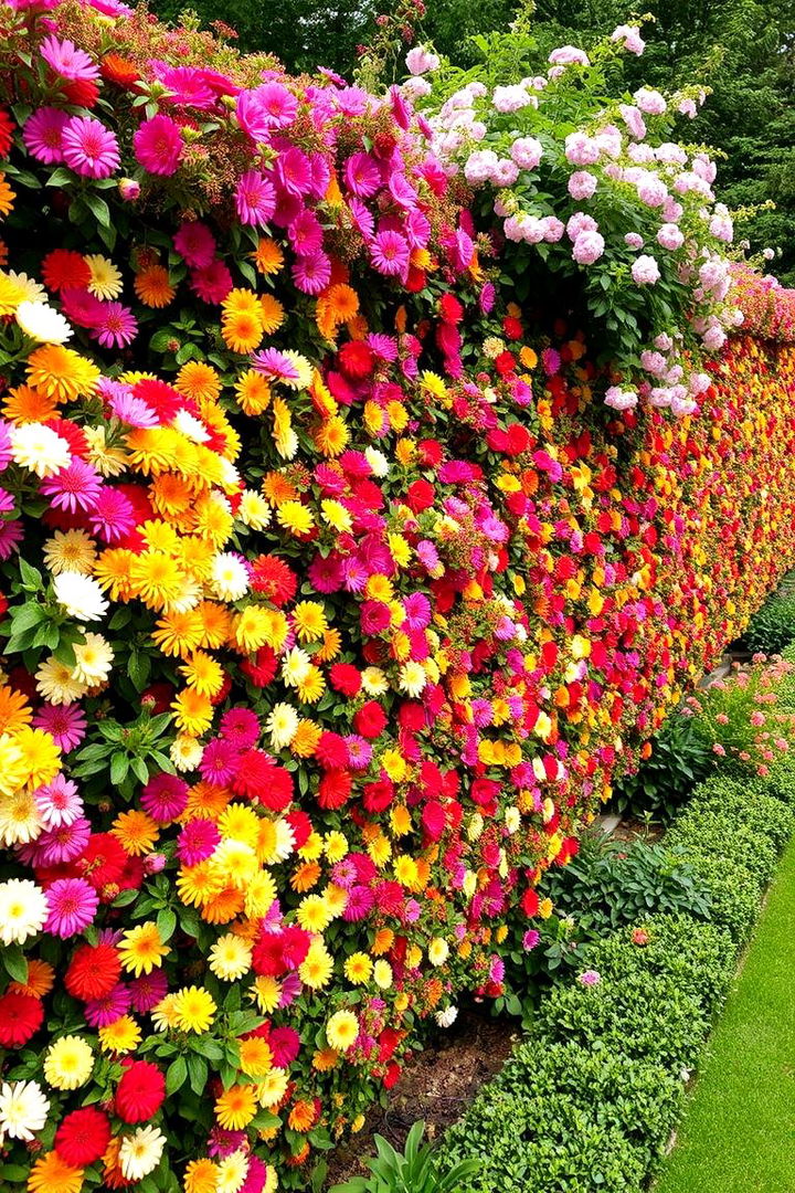 Floral Shrub Living Walls - 22 Garden Screening Ideas