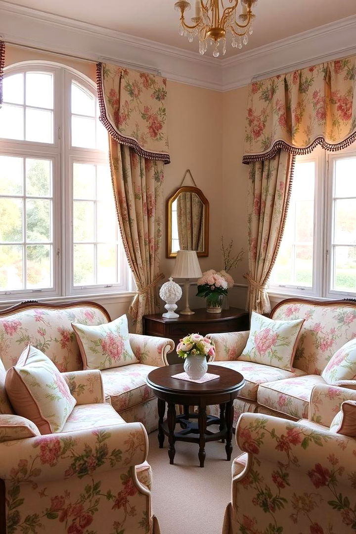 Floral Upholstery - 22 Cottage Living Room Ideas