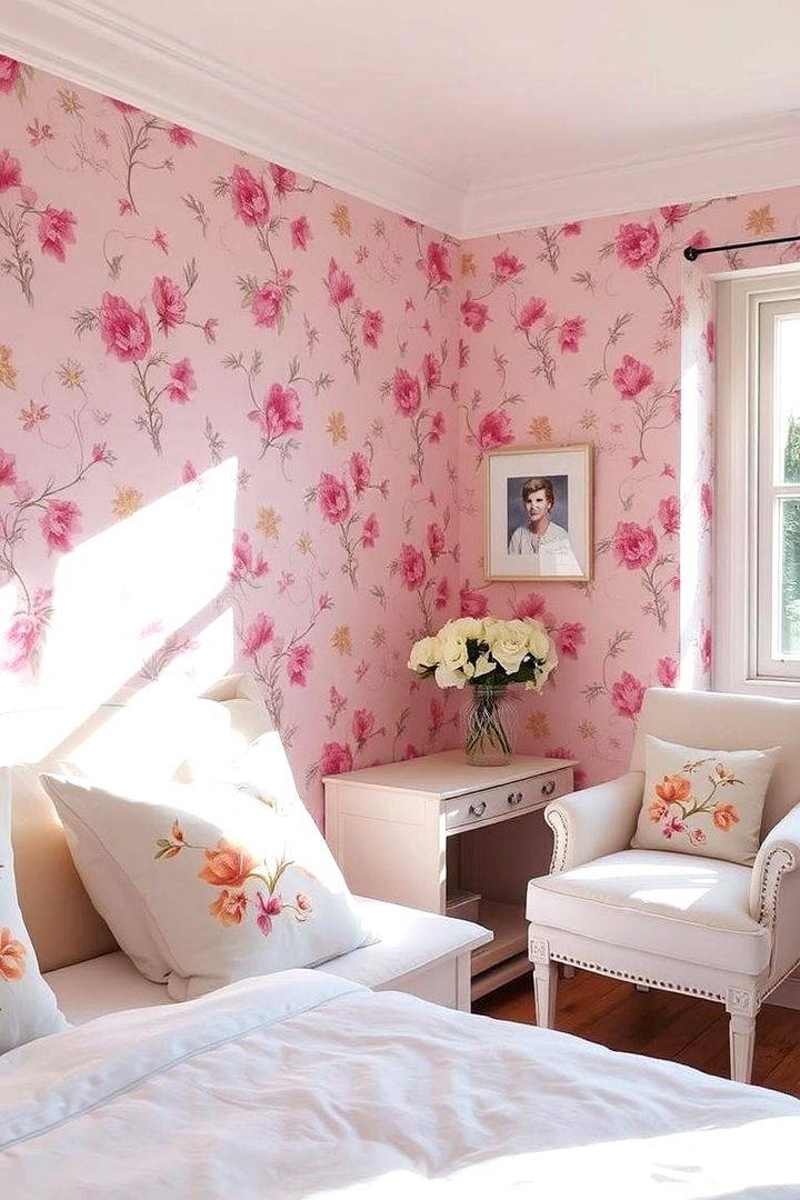 Floral Wonderland - 22 Pink and White Bedroom Ideas
