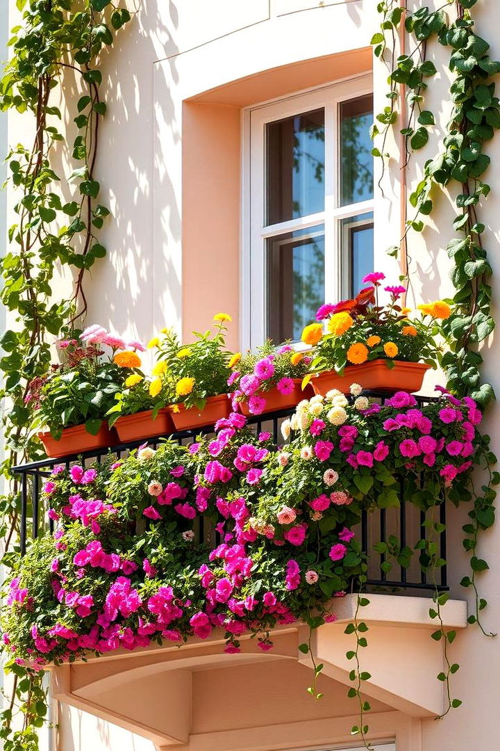 Flower Filled Charm with Juliet Balconies - 22 Juliet Balcony Ideas