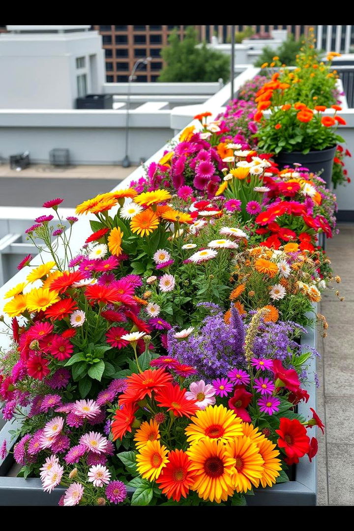 Flower Power Display - 22 Rooftop Garden Ideas