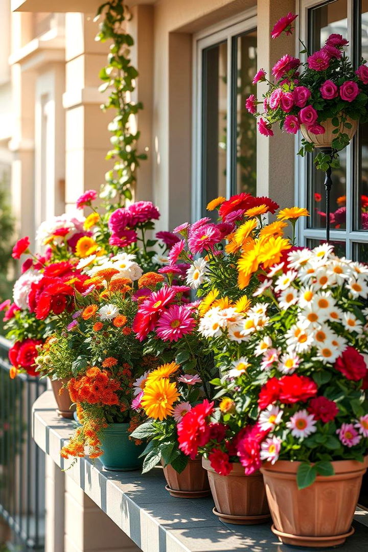 Flower Power Display - 22 Balcony Garden Ideas
