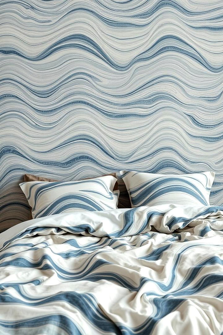 Flowing Wavy Patterned Designs - 22 Mermaid Bedroom Ideas