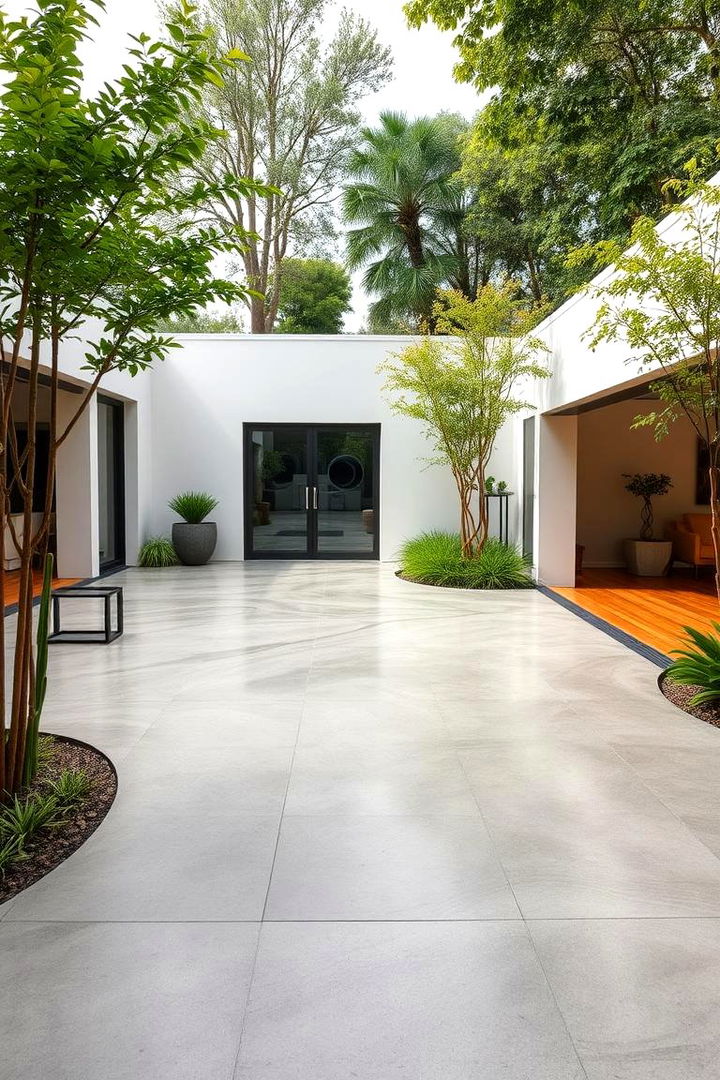Fluid Concrete Poured Terraces - 22 Concrete Garden Ideas