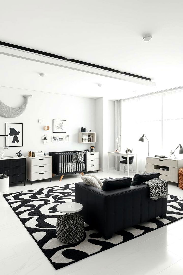 Fluid Space Design Integration - 22 Black and White Nursery Ideas
