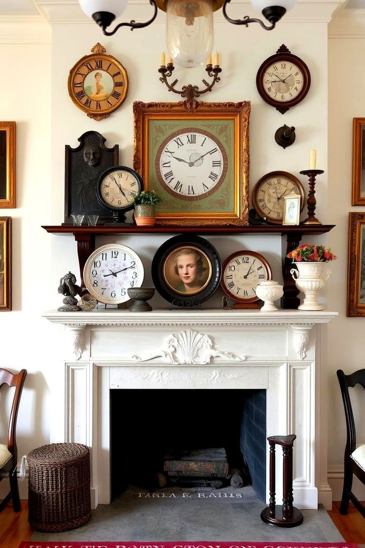 Focal Fireplace with Vintage Charm - 22 Shabby-chic Style Living Room Ideas