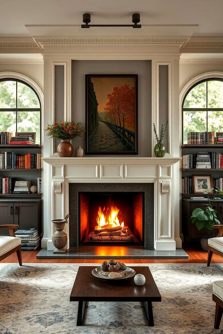 Focal Point - 22 Fireplace With Bookshelves