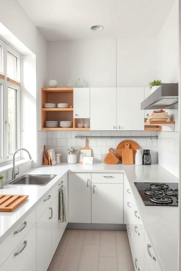 Focus on Clean Uncluttered Surfaces - 22 Japanese Style Kitchen Ideas