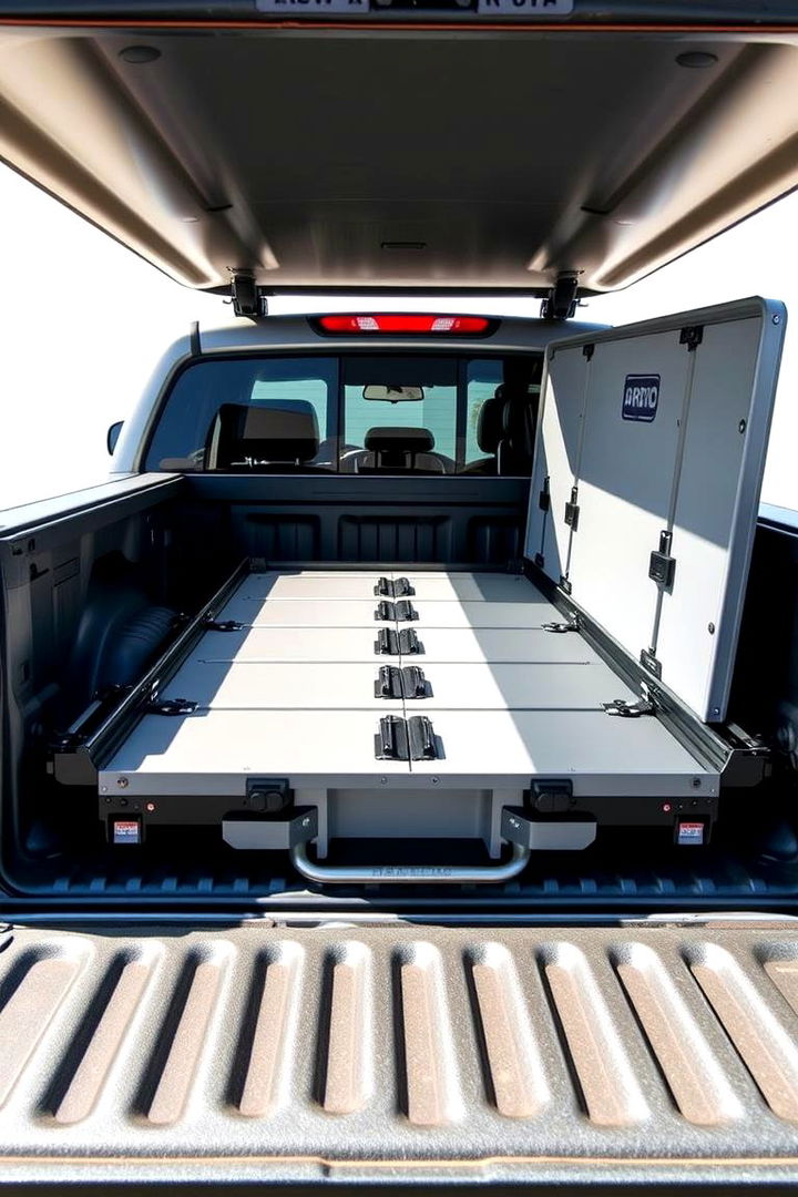Foldable Cargo Tray Systems - 22 Truck Bed Storage Ideas
