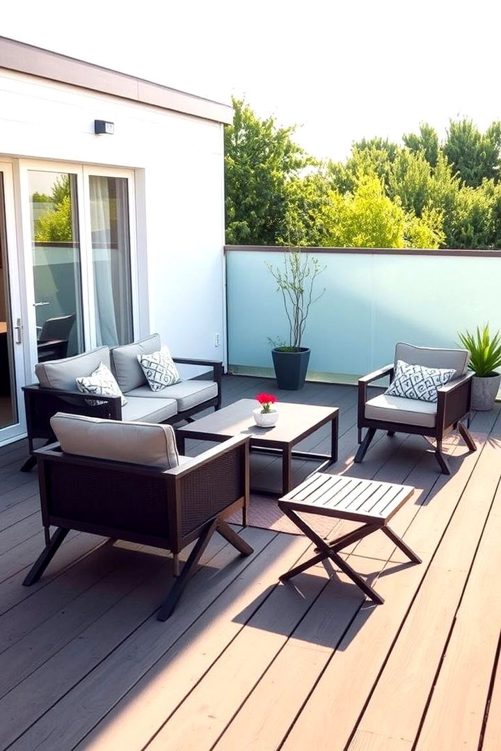 Foldable Furniture Setups - 22 Mobile Home Deck Ideas