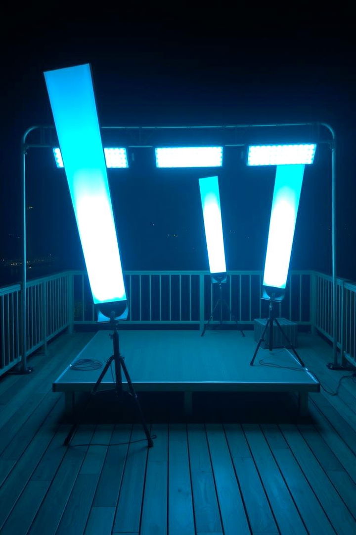 Foldable Portable LED Lights for Temporary Settings - 22 Deck Lighting Ideas