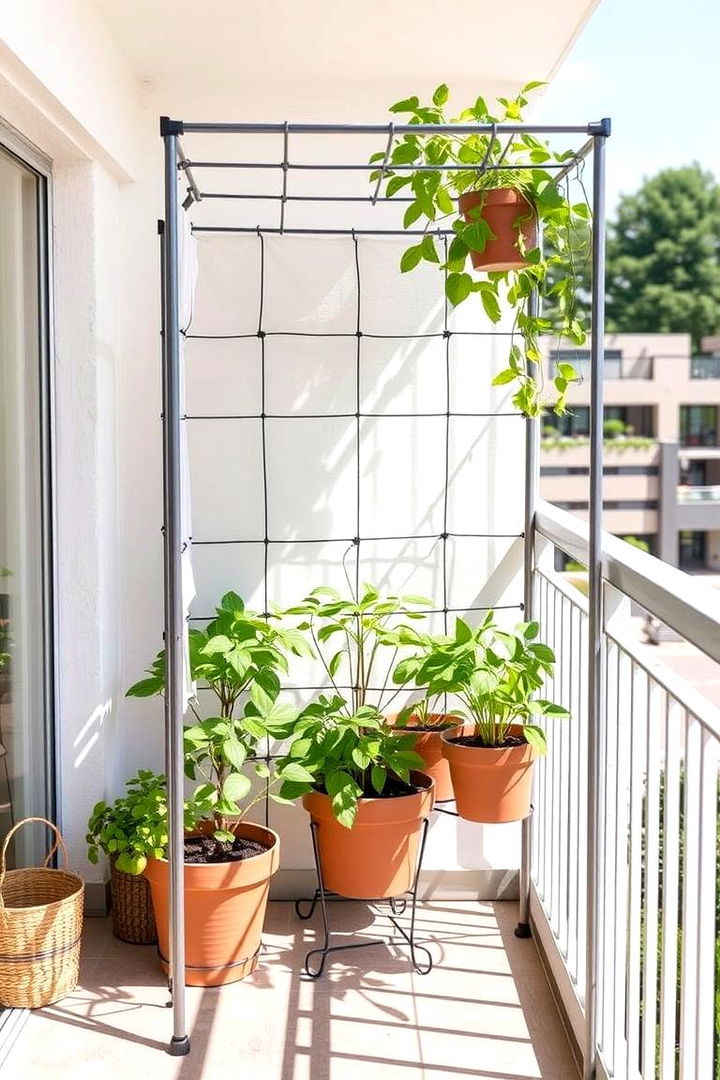 Foldable Portable Trellis - 22 Balcony Trellis Ideas