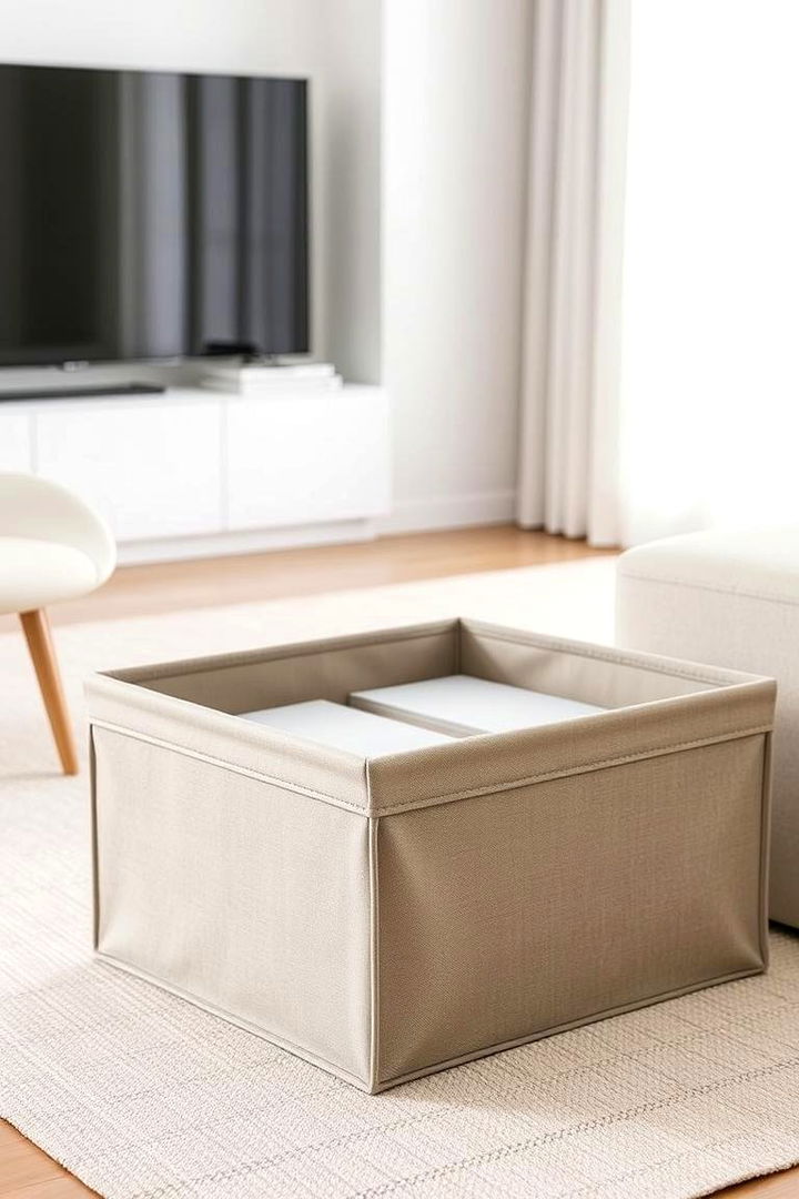 Foldable Storage Boxes for Convenient Portability - 22 Living Room Toy Storage Ideas