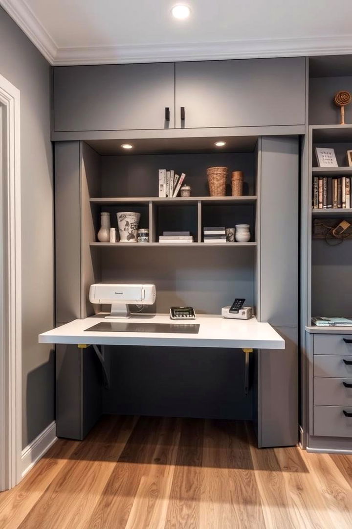 Foldable Work Surfaces - 22 Small Craft Room Ideas